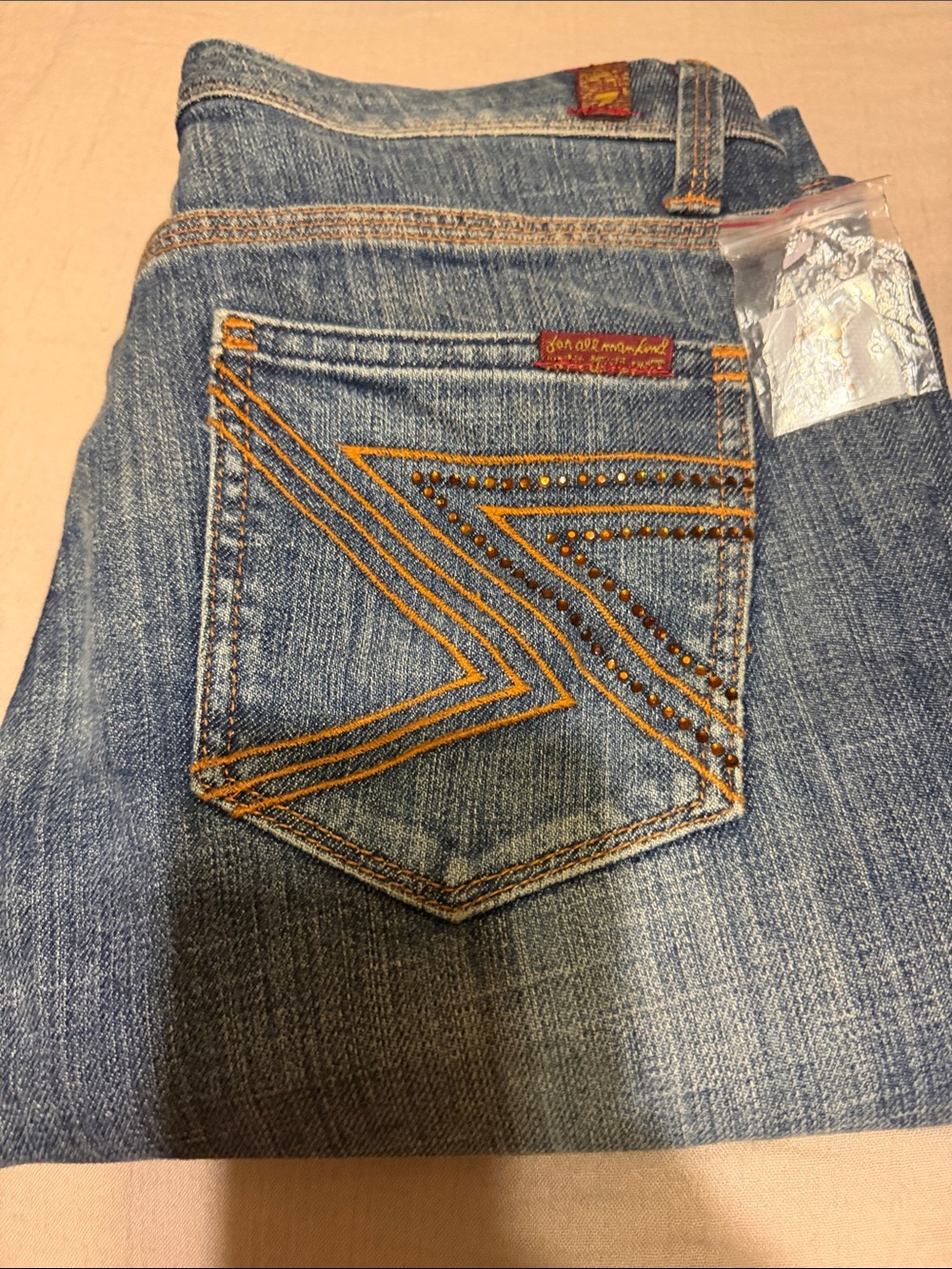 Women’s Blue Denim Jeans with Embroidered Pocket